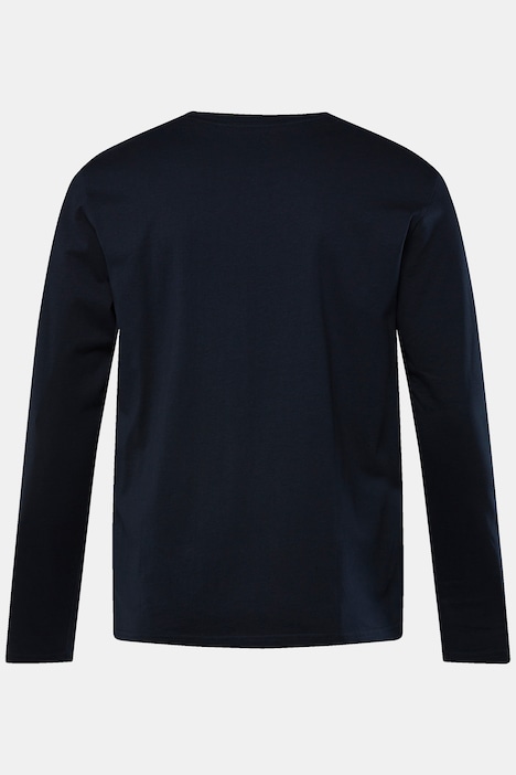 Men+ T-Shirt, Langarm, großer Print, Rundhals, bis 8 XL