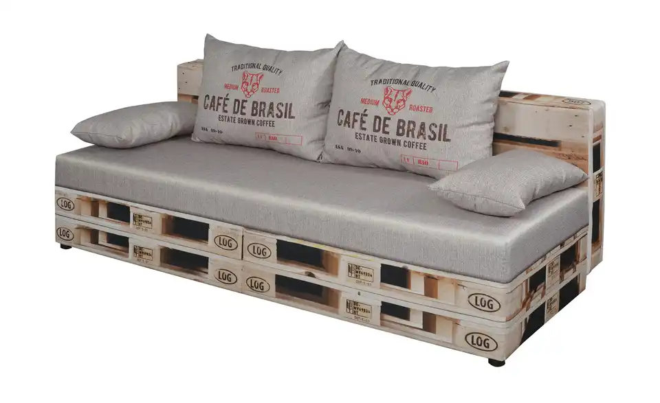 Schlafsofa Mural Cargounit Beige, Braun, Rot Grundfunktion