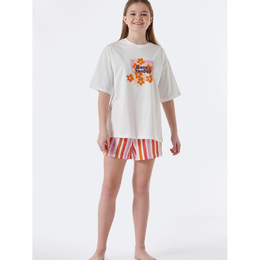 Schiesser Pyjama kurz Organic Cotton off-white