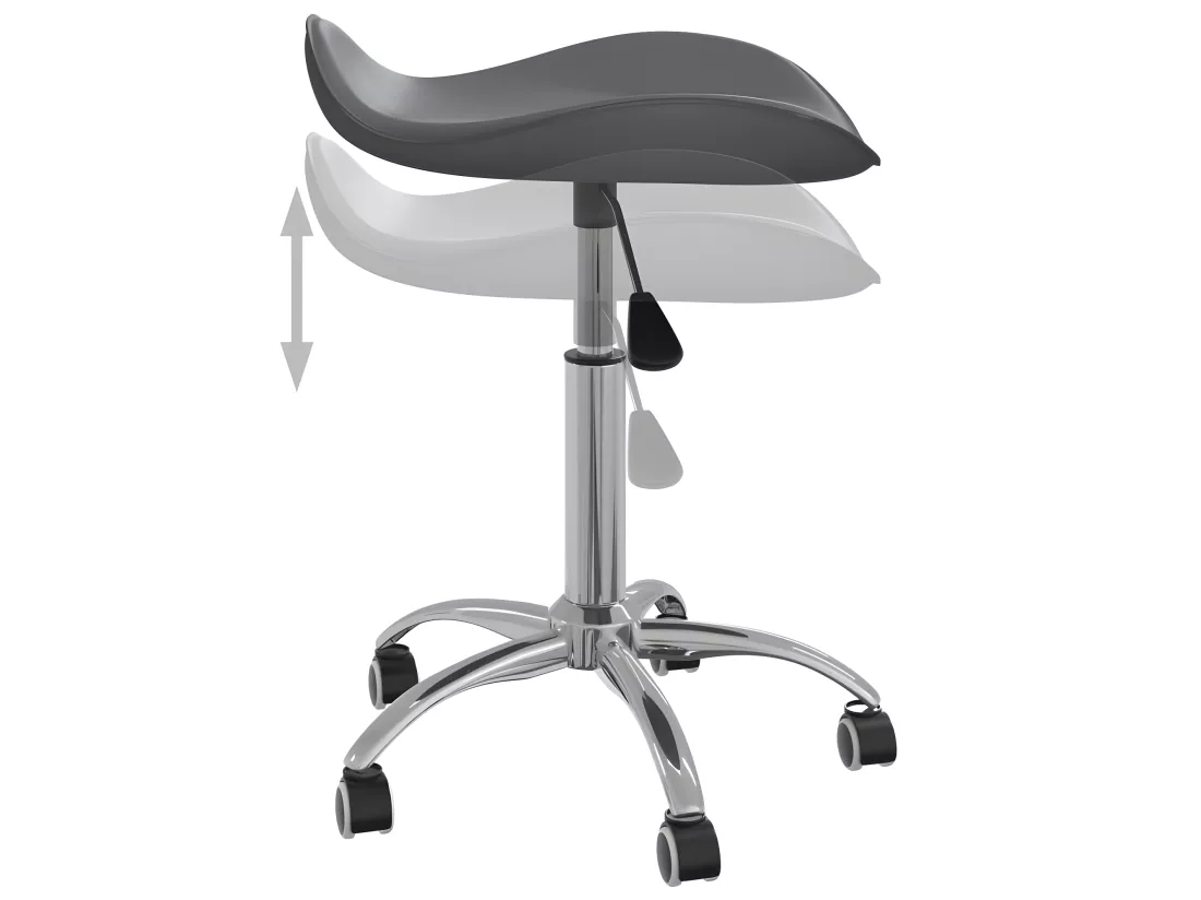 Chaise pivotante de salle à manger Gris Similicuir