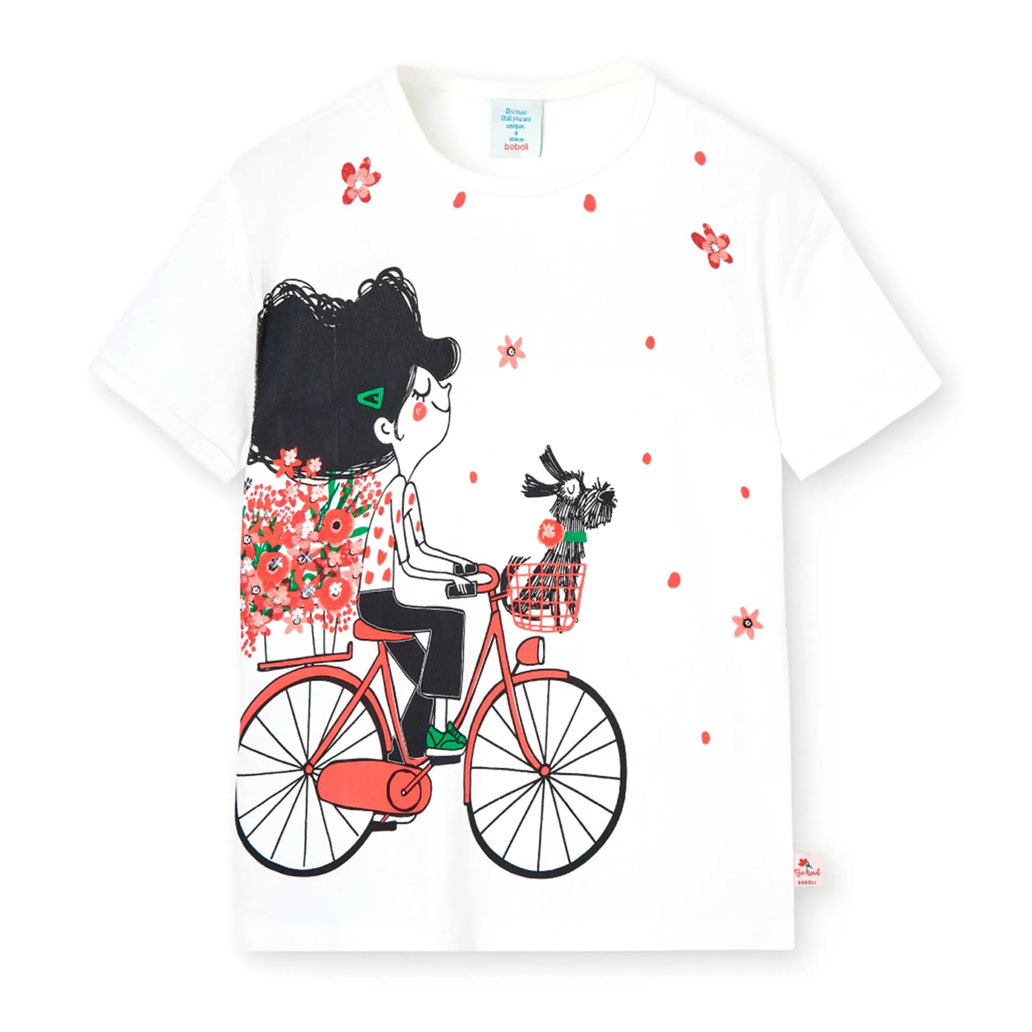 Boboli T-Shirt Vélo Fleurs 4-8ans