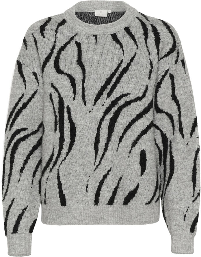 Kaffe KAbillie Knit Pullover Grey melange / black