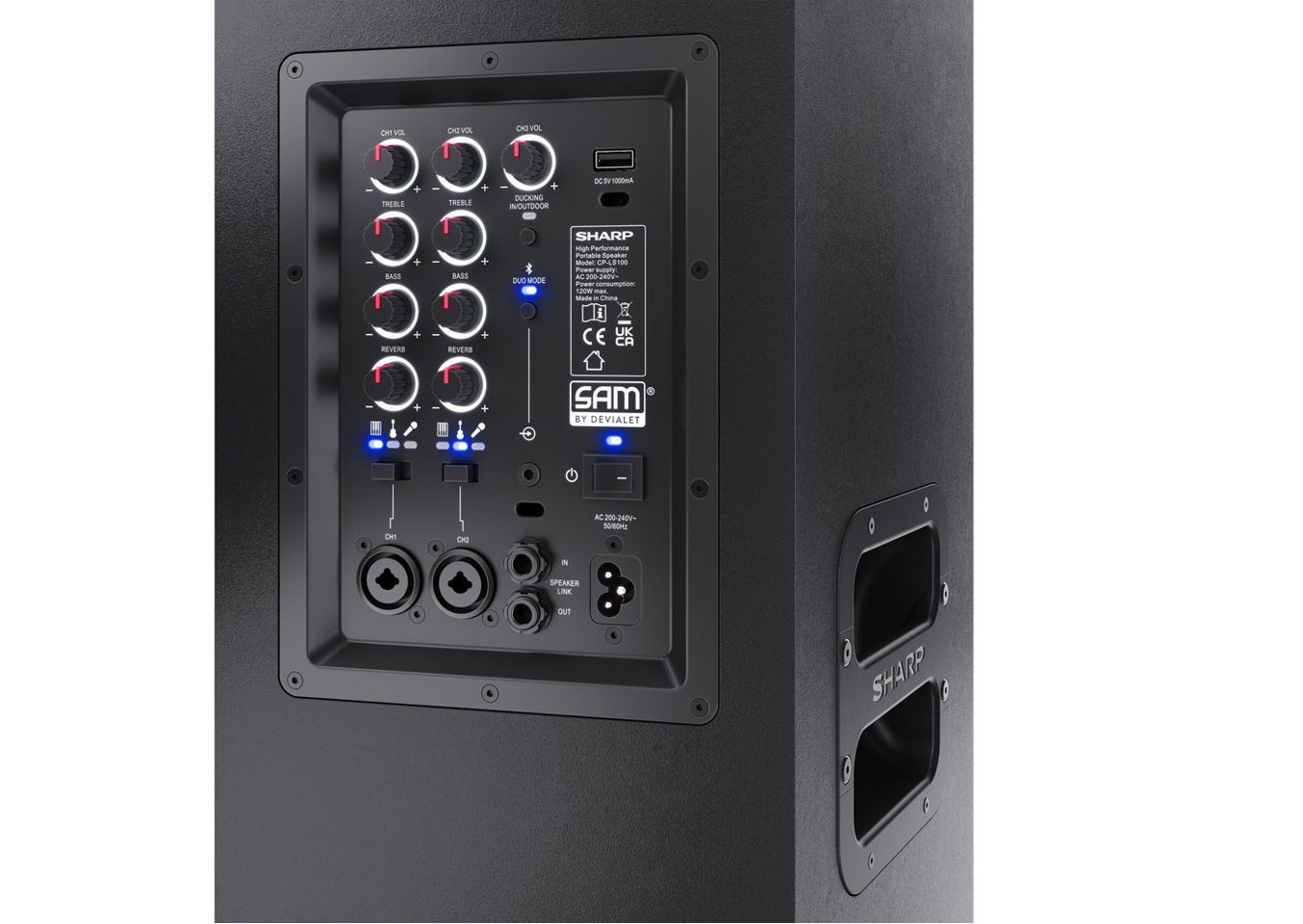 Sharp - SumoBox CP-LS100 - Højtydende bærbar højttaler