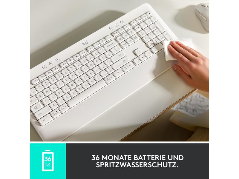 Logitech Tastatur Signature K650 Graphite Kabellose Komfort-Tastatur mit integrierter Soft-Touch-Handballenauflage