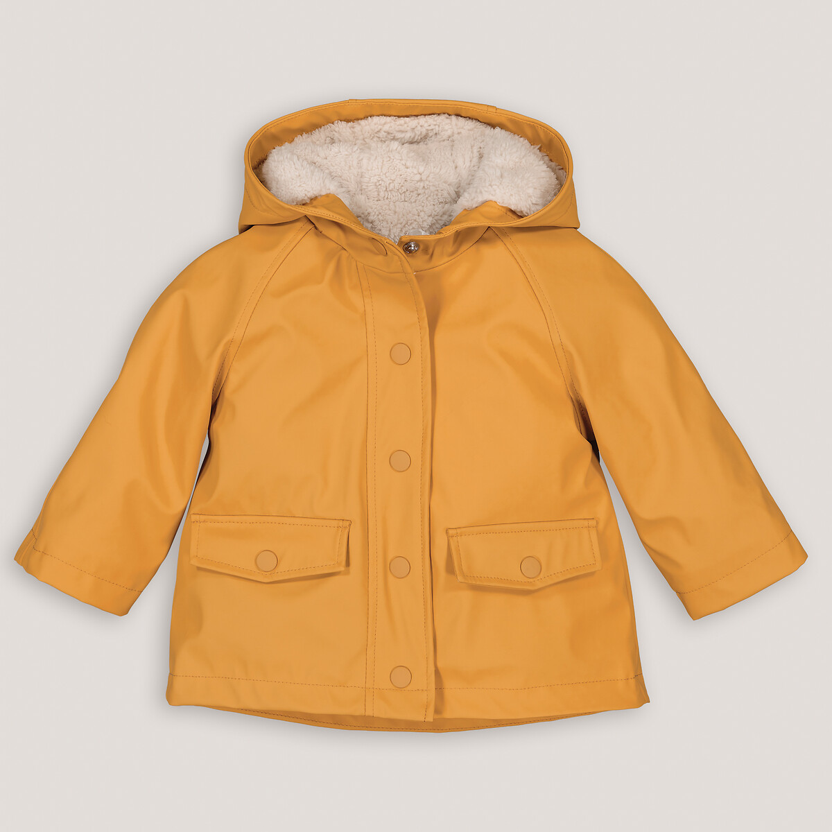 COLEÇÕES LA REDOUTE<br>Capa de chuva com capuz e forro de sherpa