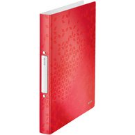 Classeur à anneaux WOW, A4, PP, 2 anneaux, rouge