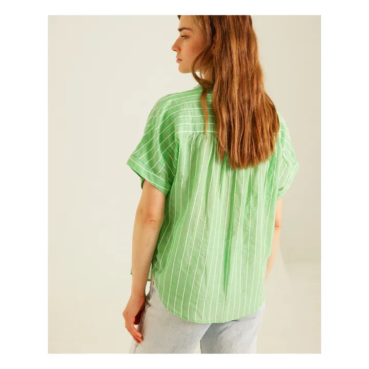 Sacrécoeur Blouse Louison Rayures | Vert Menthe