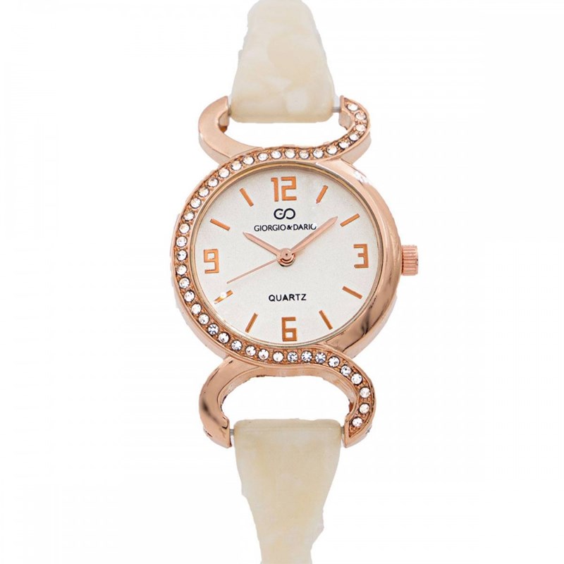 Coffret montre Femme GIORGIO bracelet Acier Rose Métal