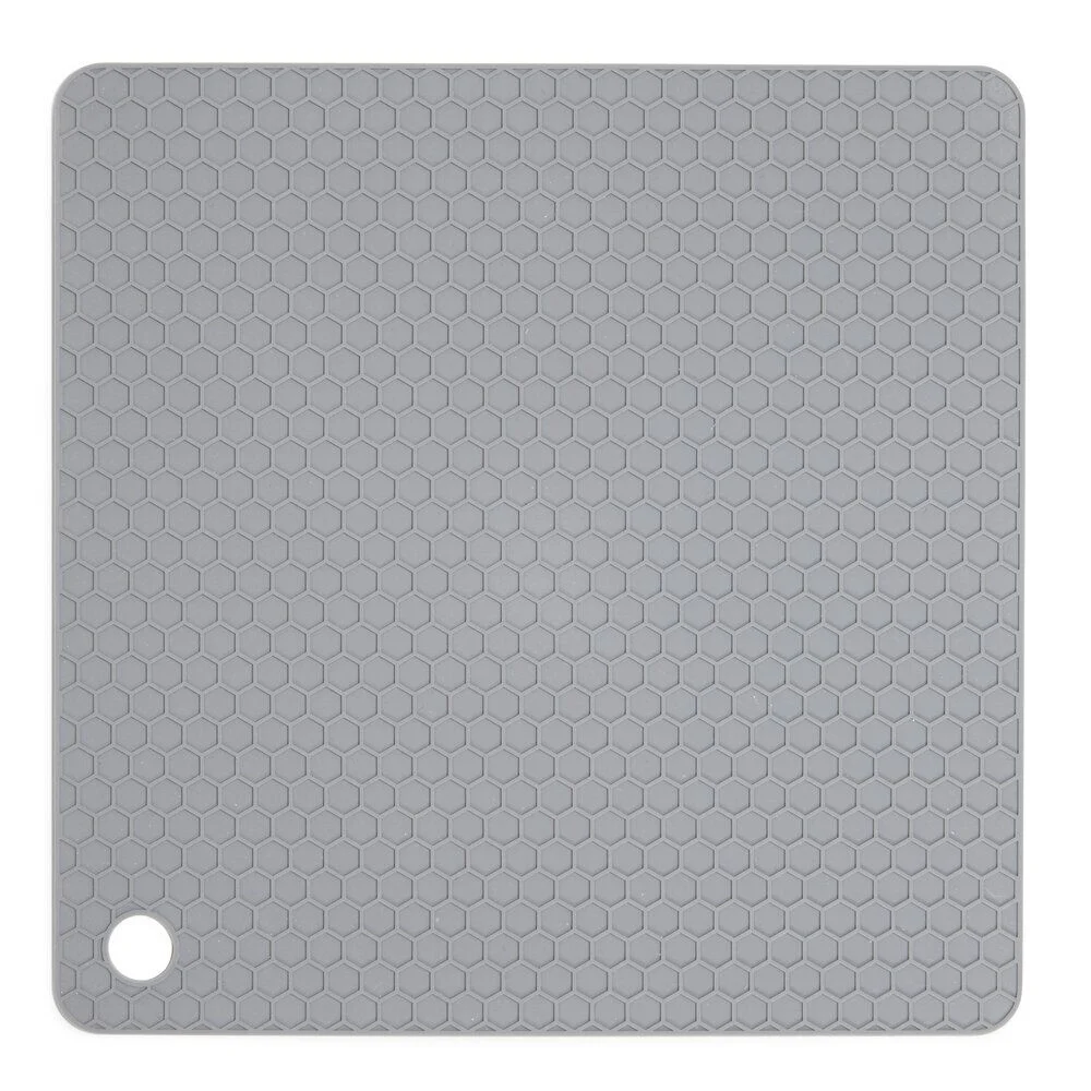 Dessous de plat carré en silicone 18x18cm - 2 coloris