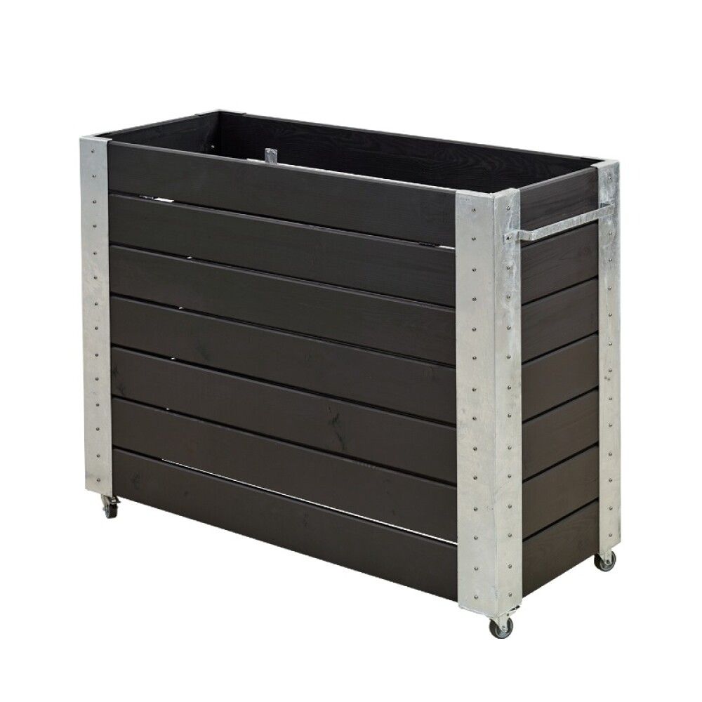BLOMSTERKASSE PLUS CUBIC SVART 120X50X95 CM