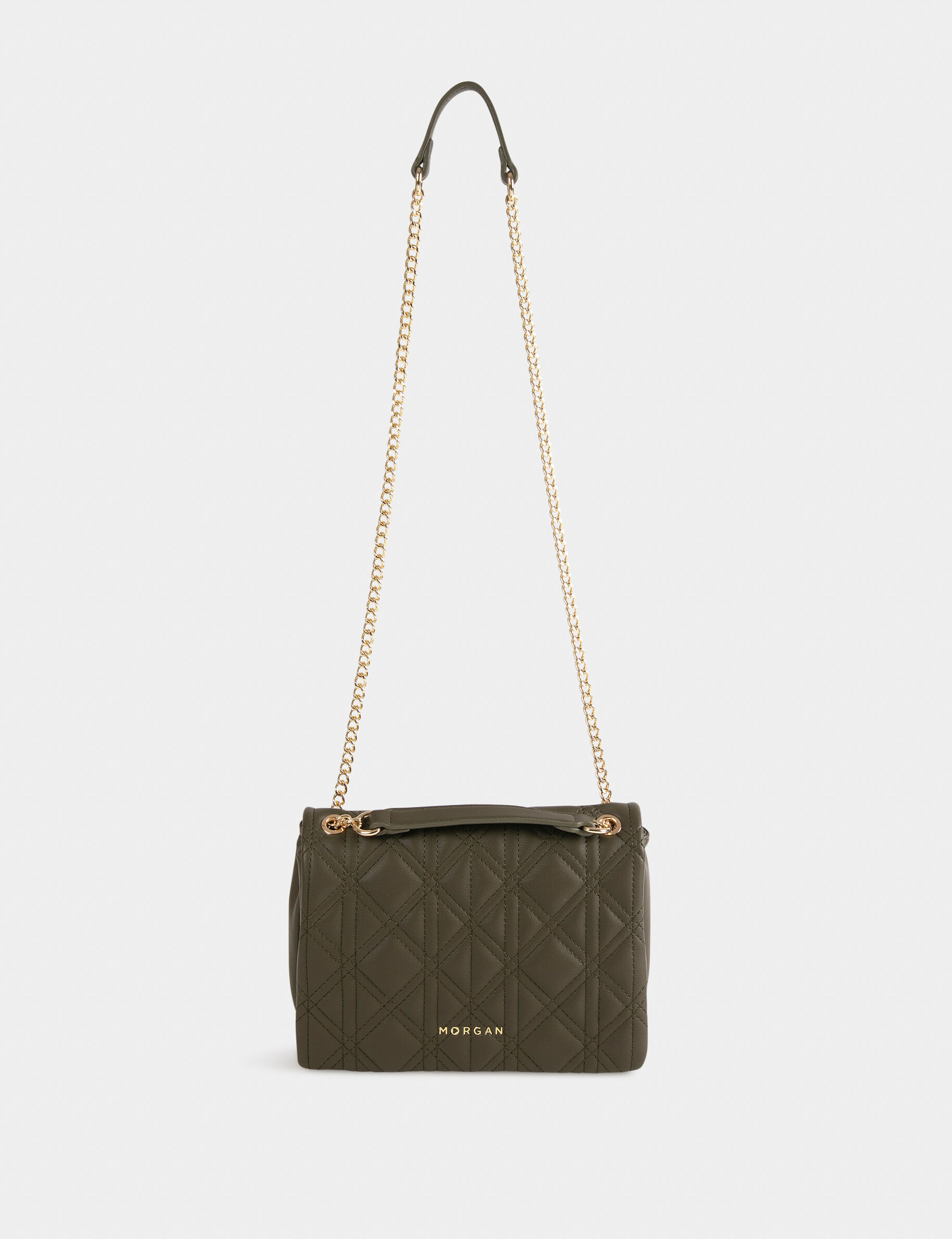 Sac pochette matelassé vert kaki femme - vert_kaki