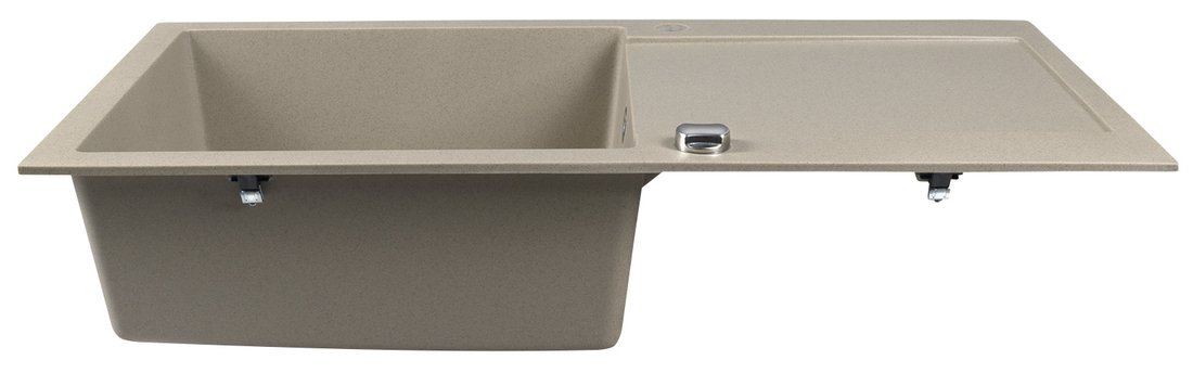 Sapho spoelbak 97x50cm met kraangat beige graniet