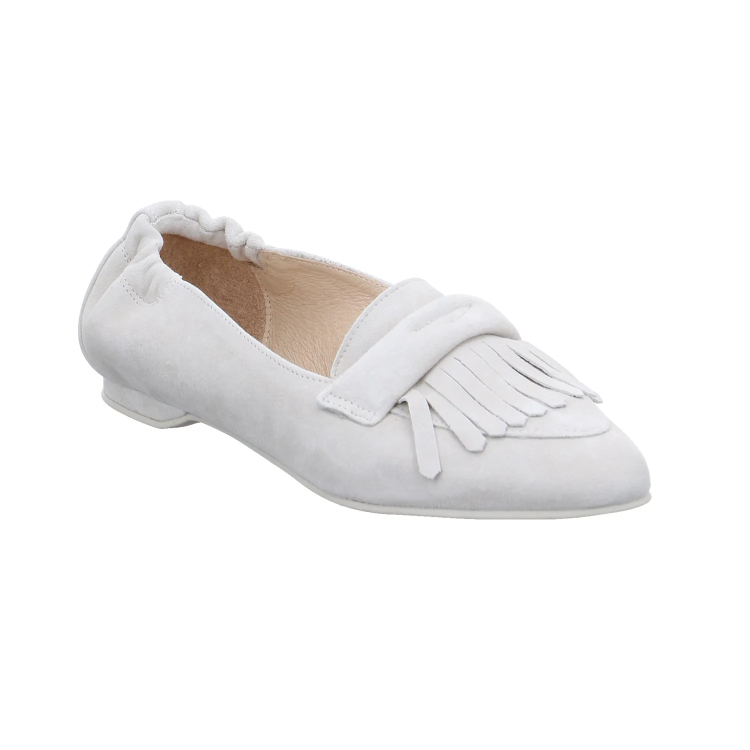 APPLE OF EDEN Slipper Hellgrau Leder  mit Lederfutter