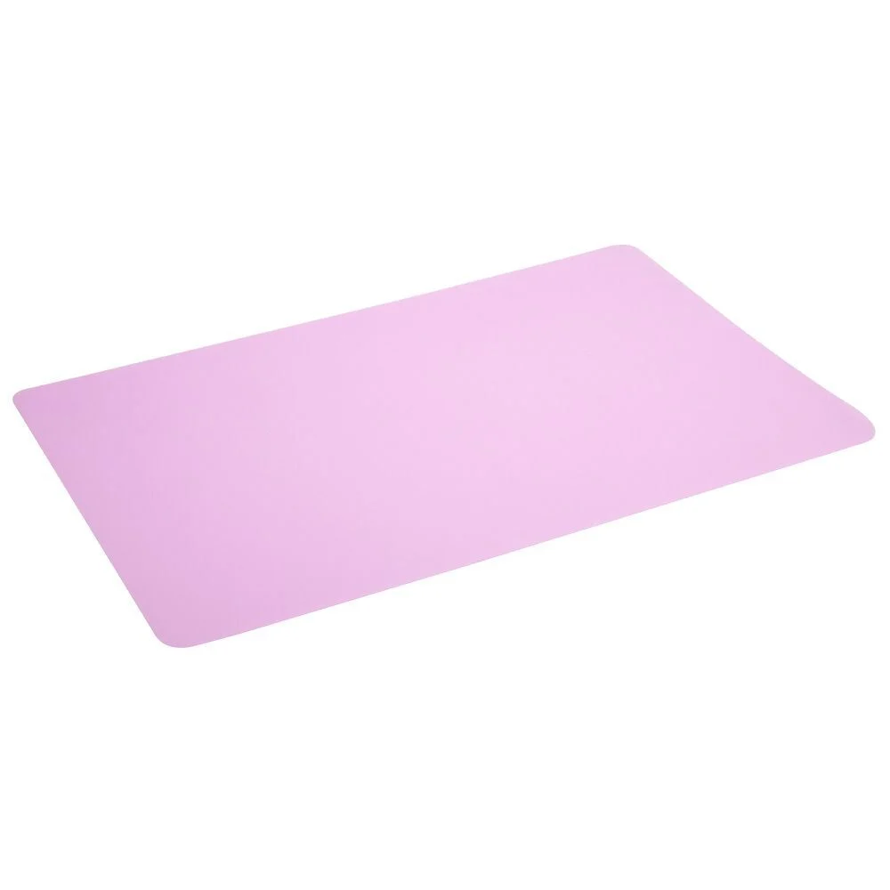 Set de table plastique rose uni 43,5x28,5cm