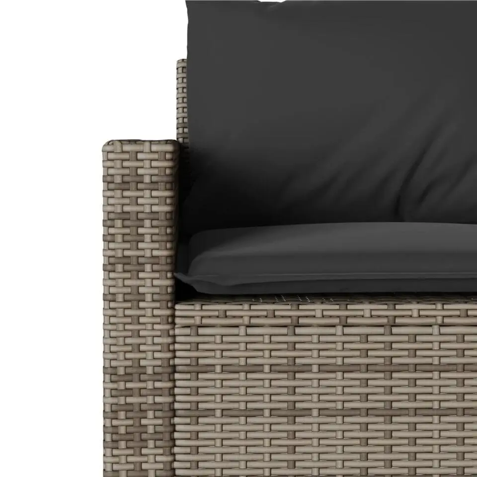 vidaXL - Tuinset - Grijs - Poly rattan