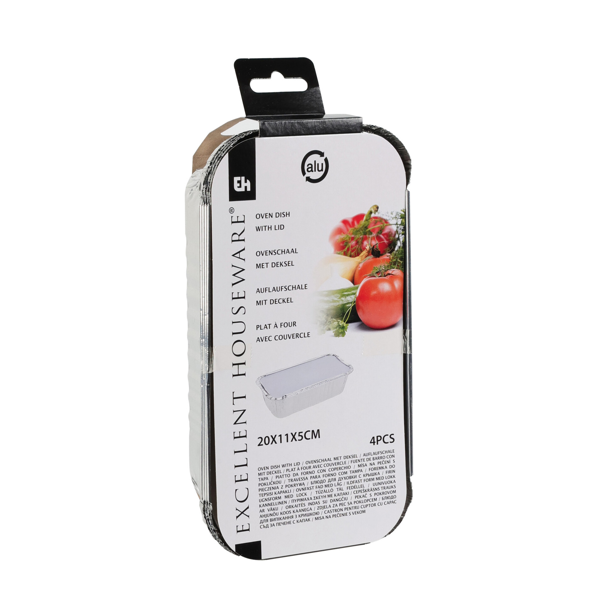 BBQ Grillschale mit Deckel 4er Set
