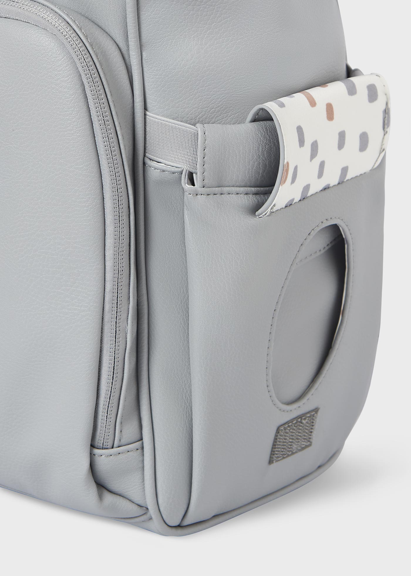 Mochila de couro sintético para bebê