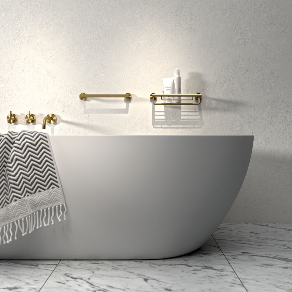 Geesa Nemox douchemand 34,9cm goud geborsteld
