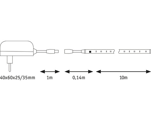 SimpLED Motion RGB Kant-en-klare stripset 10 m 17W 650 lm RGB kleurverandering + afstandsbediening 300 gecoate LED's 12V