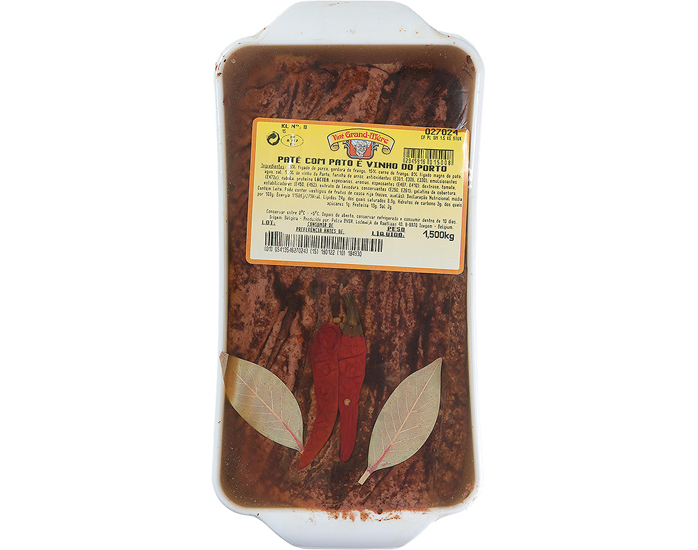 PATÊ DE PATO COM PORTO GRAND MÈRE TERRINA KG