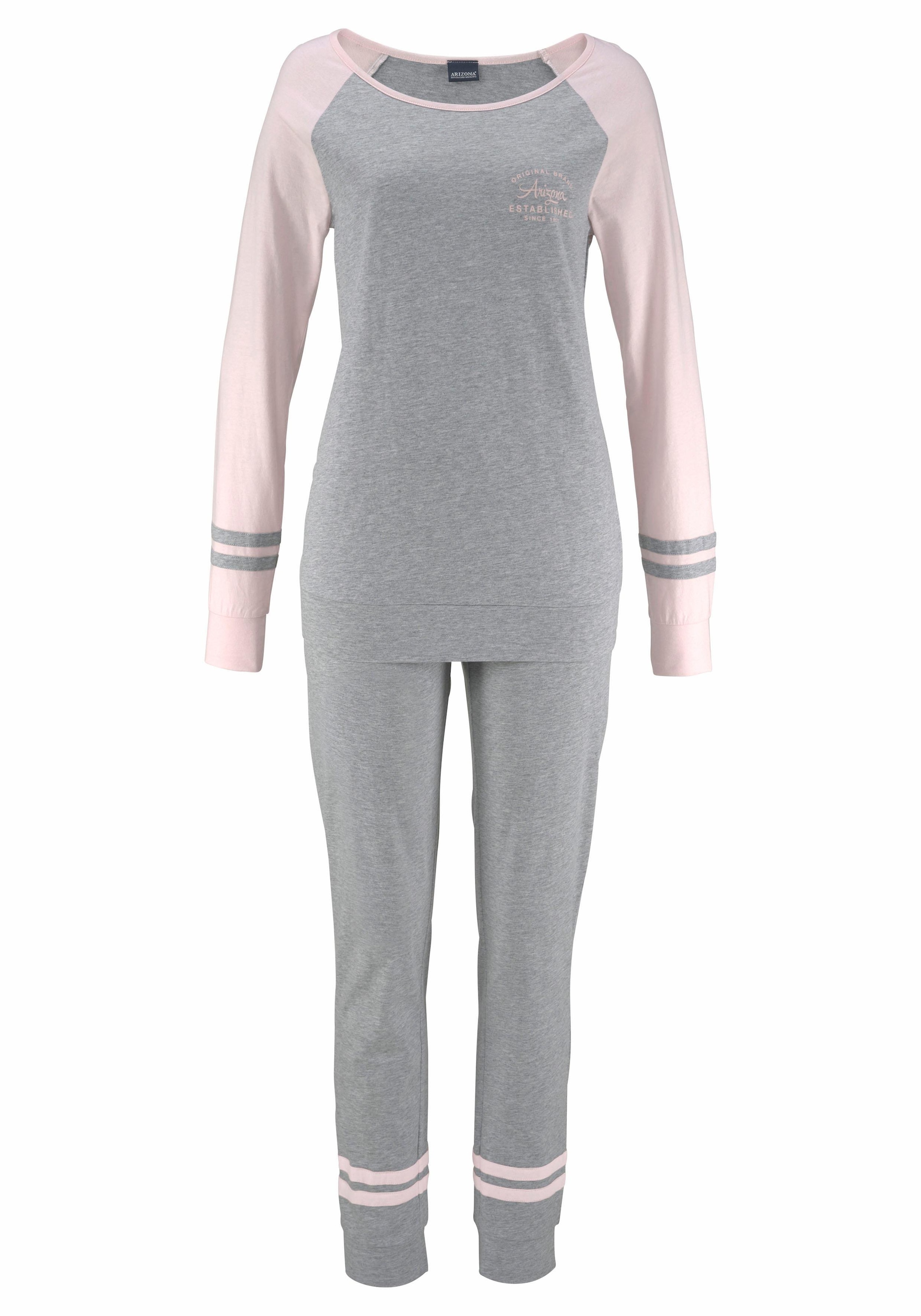 Arizona Pyjama Set, 2-teilig, 2 tlg. mit Raglanärmeln