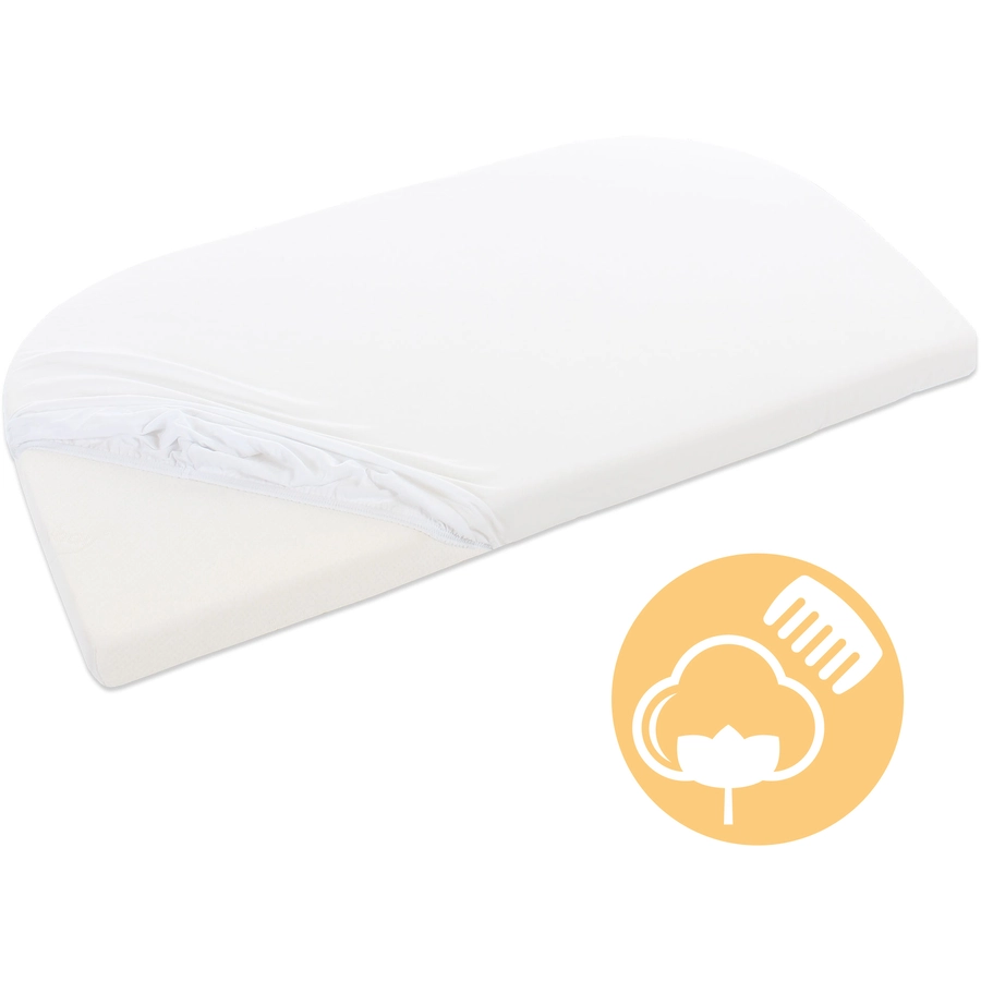 babybay® Spannbetttuch Jersey mit Membran weiß