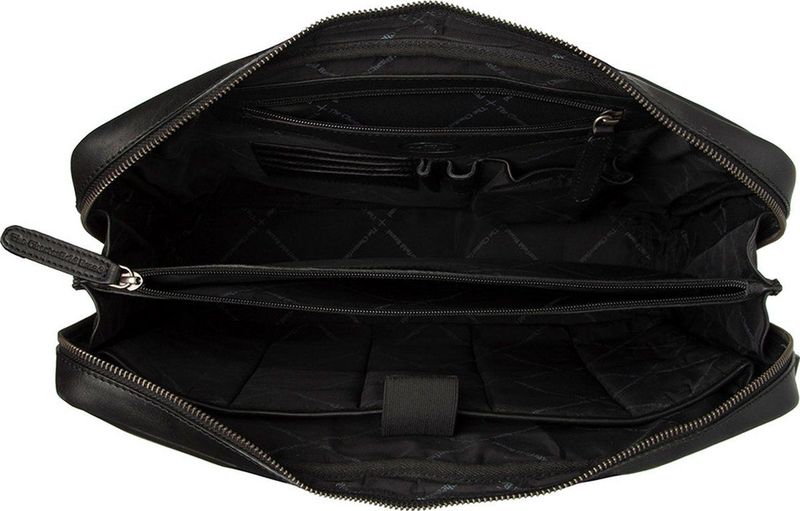 Soft Class - Modena - Leren Laptoptas - Zwart - Geschikt voor Laptop t/m 15 Inch