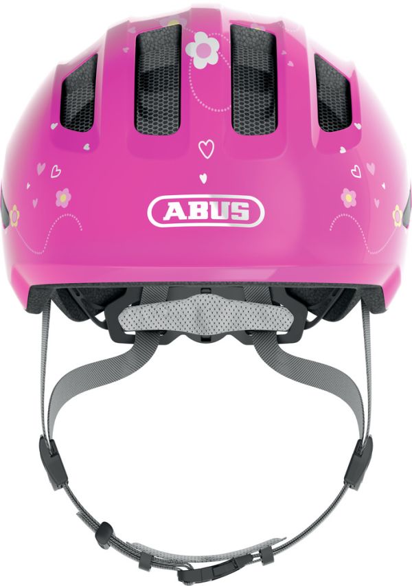 Abus Smiley 3.0 Cykelhjelm, Pink Butterfly Shiny