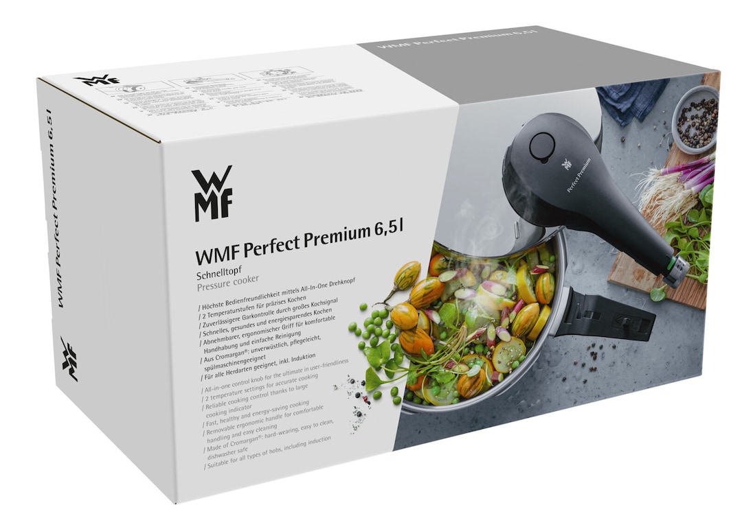 WMF Schnellkochtopf PERFECT PREMIUM 6500 ml Edelstahl silberfarbig