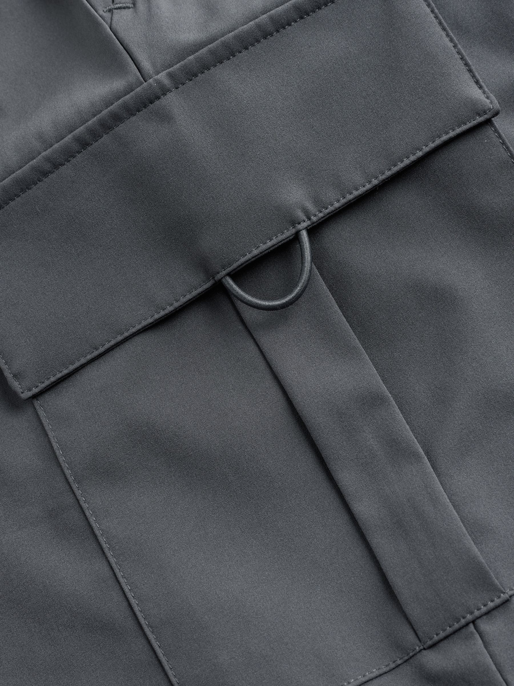 Leisteen grijs - Active cargo gym trainingshorts
