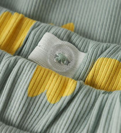 Name It Shorts - Rib - NmfVemma - Aqua Grau/Lemon