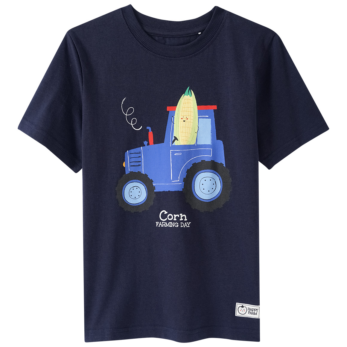 Topolino Jungen T-Shirt mit Traktor-Print dunkelblau