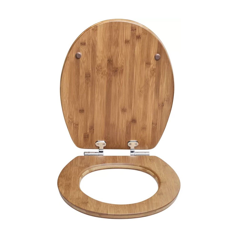 Lyon Slow Down Bambus WC Sitz Toiletten Deckel Auflage Badezimmer Home Deko mit Absenkautomatik (32137597) - Dark Bamboo