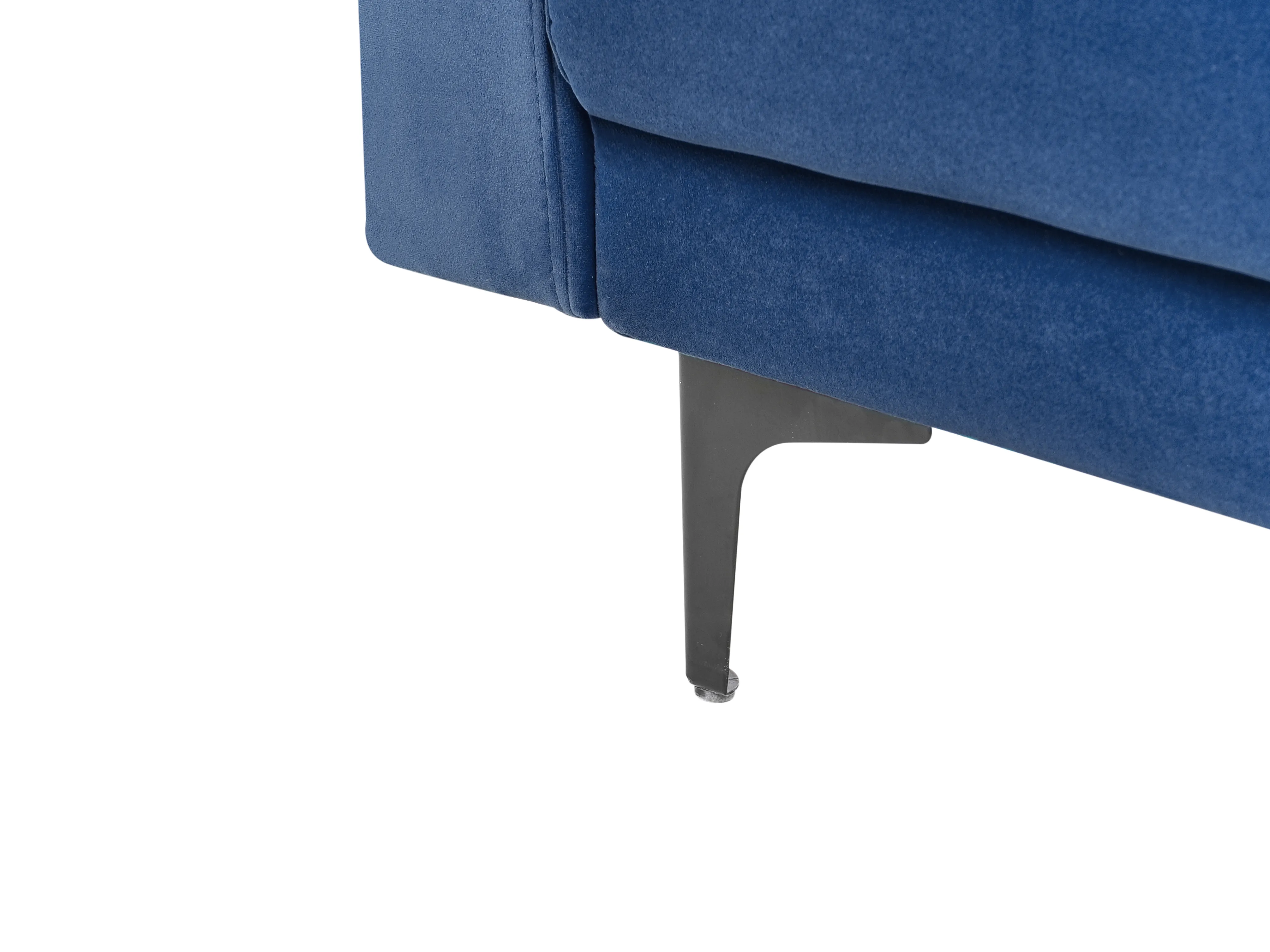 Chaise longue ABERDEEN Fluweel Blauw