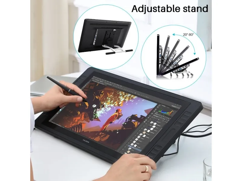 HUION Kamvas Pro 20 tegneplade 5080 lpi 434,88 x 238,68 mm USB Sort