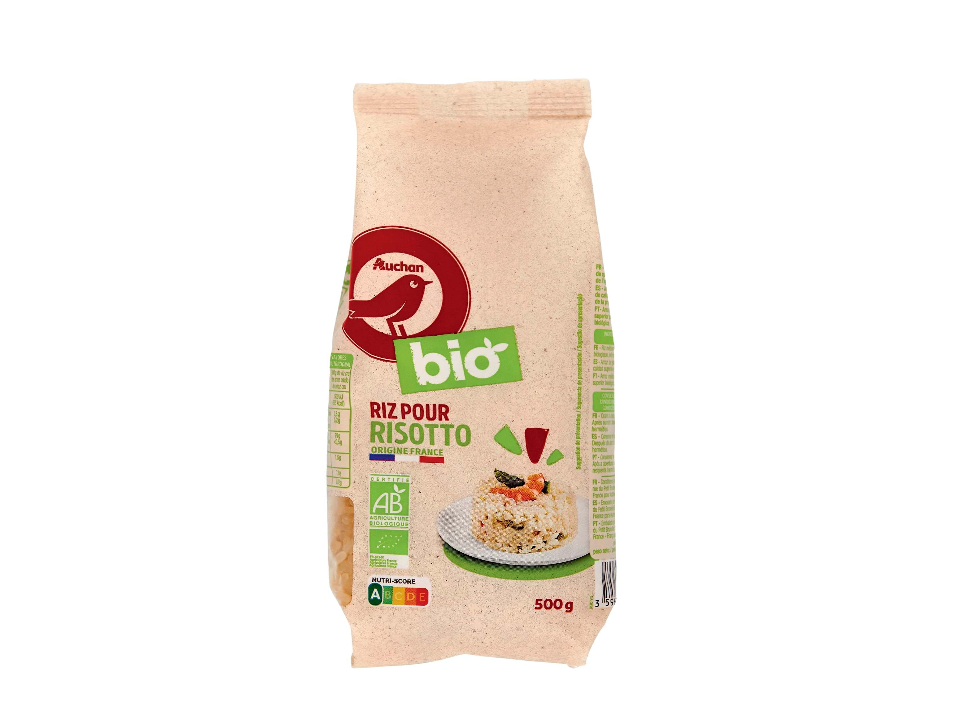 ARROZ AUCHAN BIO RISOTTO 500G