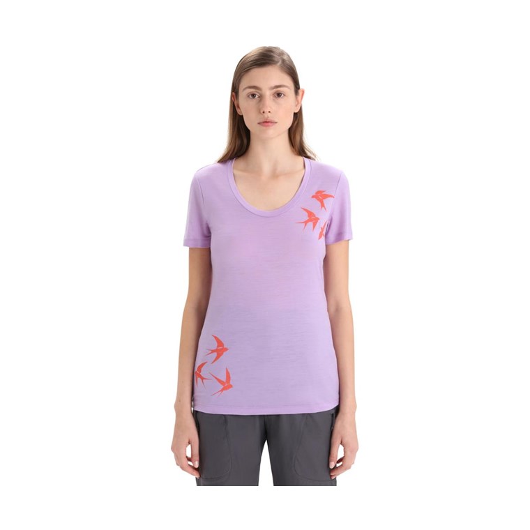 Icebreaker Tech Lite II Swarming Shapes SS Scoop Tee Women