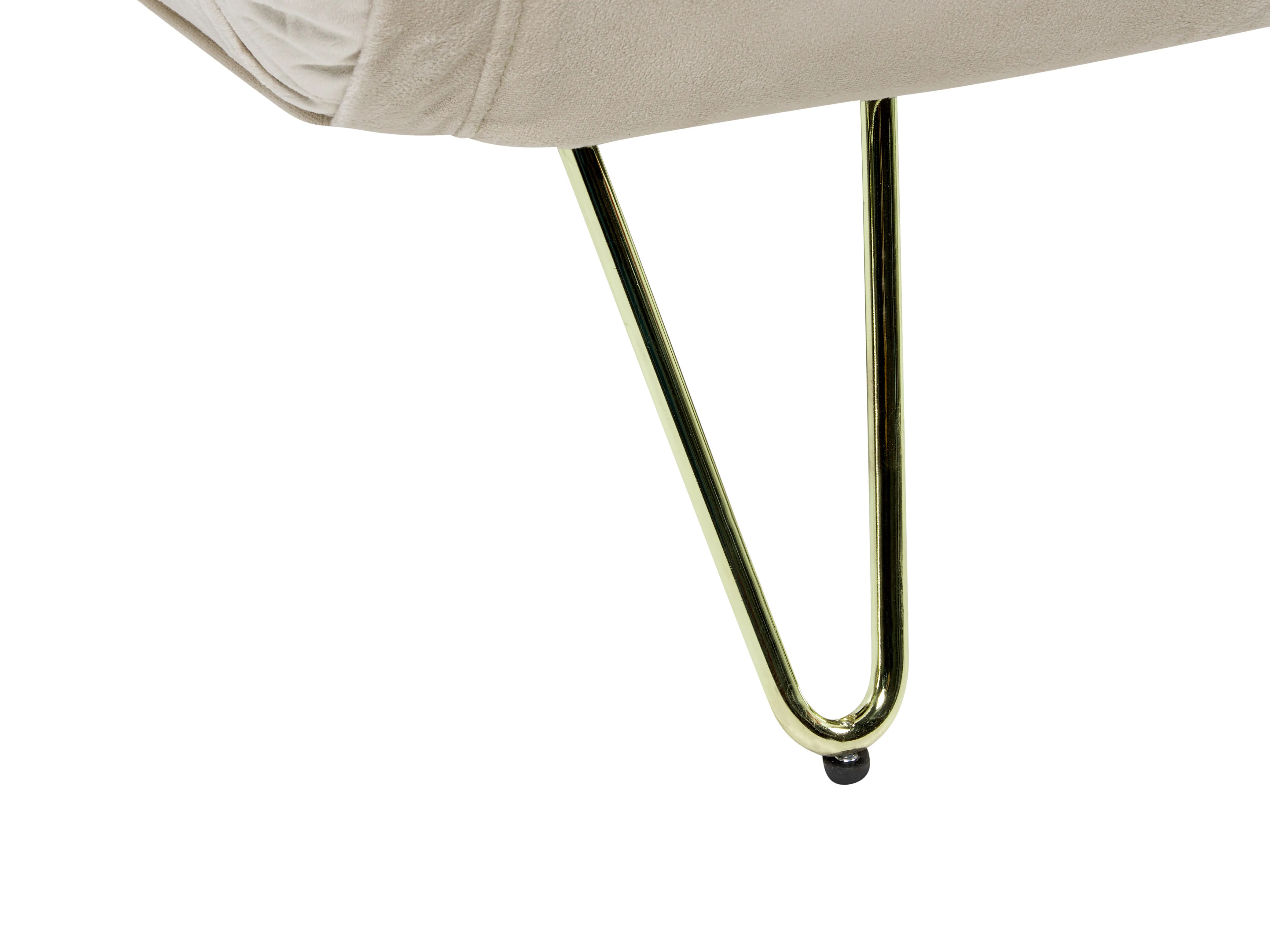 Eenpersoons slaapbank VESTFOLD Fluweel Beige