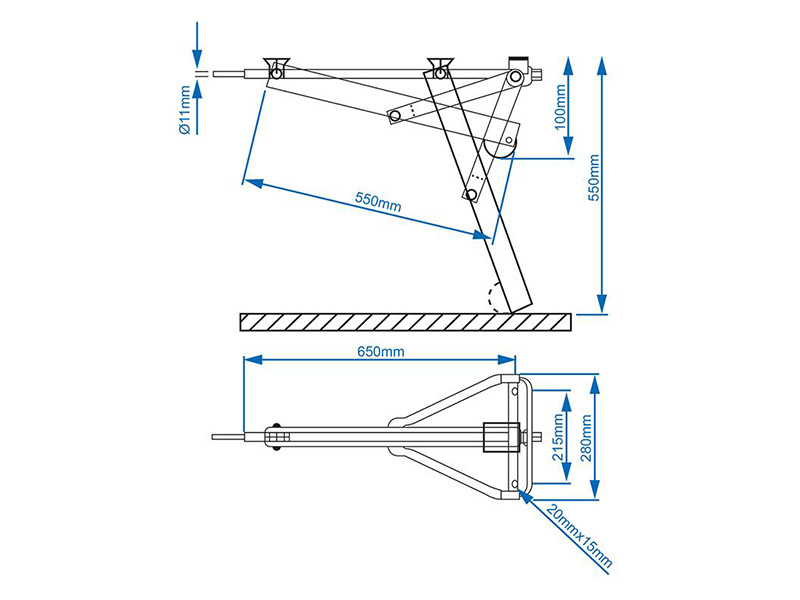ProPlus caravanhoeksteun - 600 kg