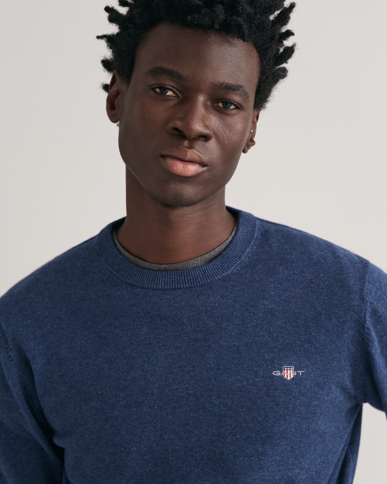 Gant Rundhalspullover »CLASSIC COTTON C-NECK« Premium Strickpullver aus weicher 100% Baumwolle, Übergangspullover