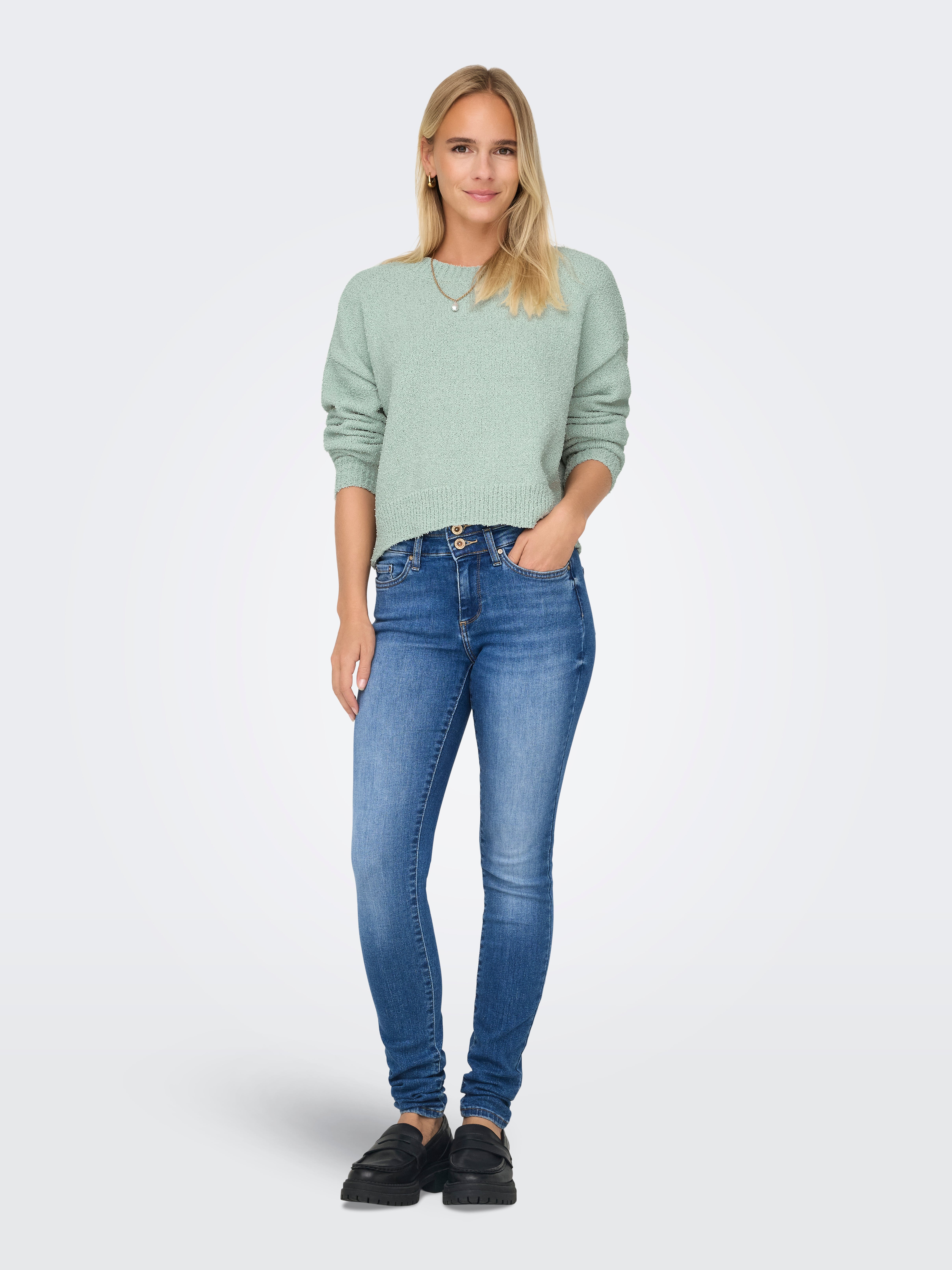 ONLTERESA Strickpullover Aqua Gray