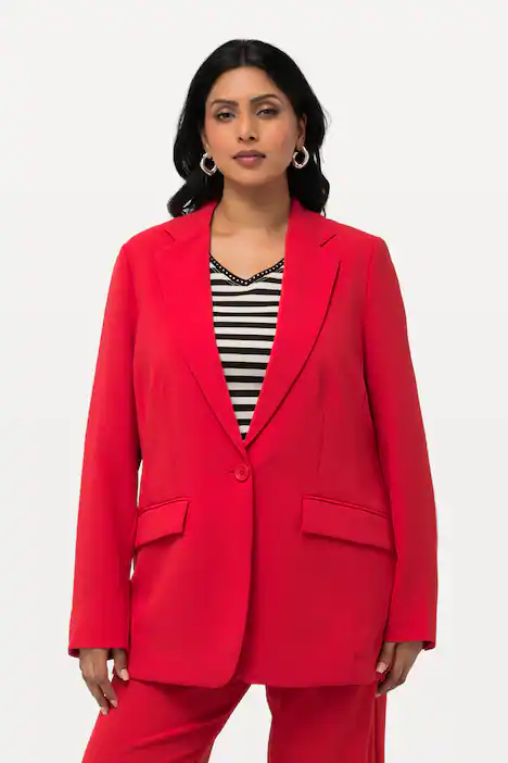 Blazer, Acetat, Reverskragen, Knopfverschluss, salsa