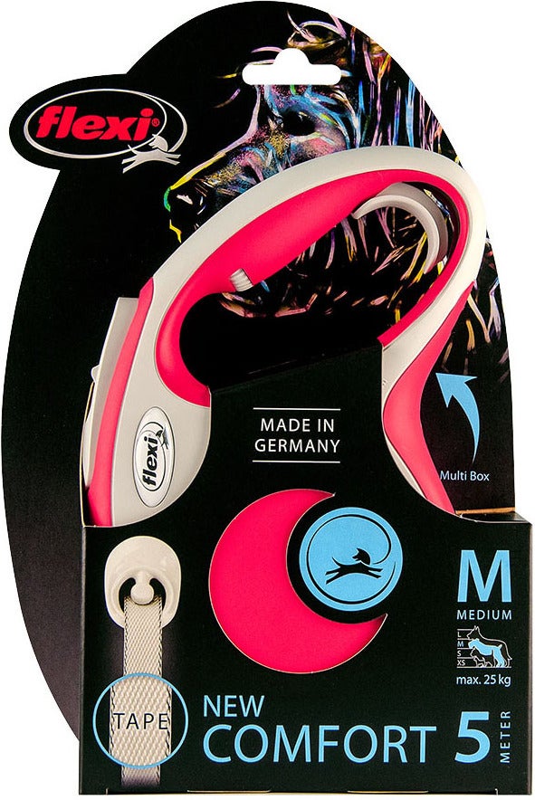 Flexi rollijn New Comfort tape M rood 5 m