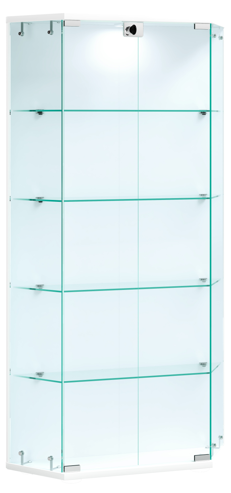 Wandvitrine BENILA L - weiß - abschließbar