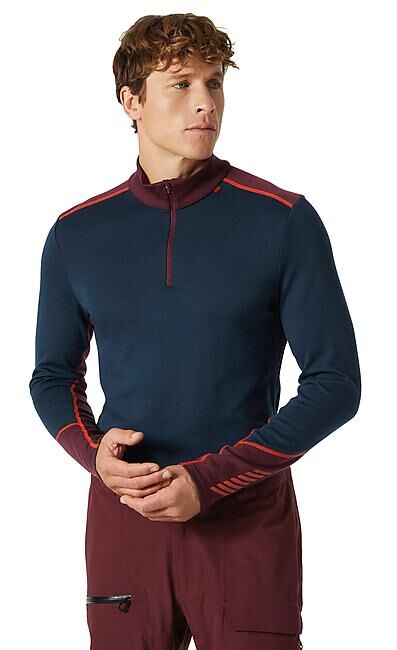 HELLY HANSEN - T-SHIRT LIFA MERINO MIDWEIGHT DEMI ZIP
