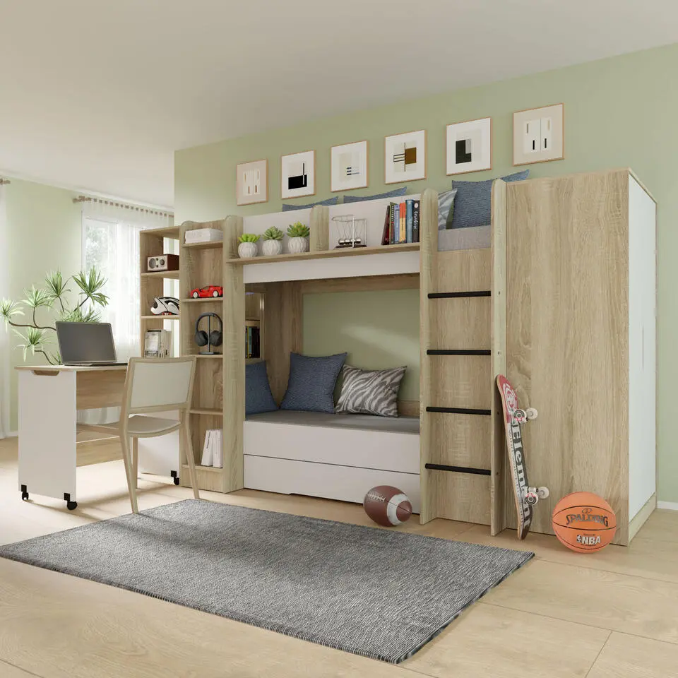 Hoogslaper FUJI sonoma eik / mat wit