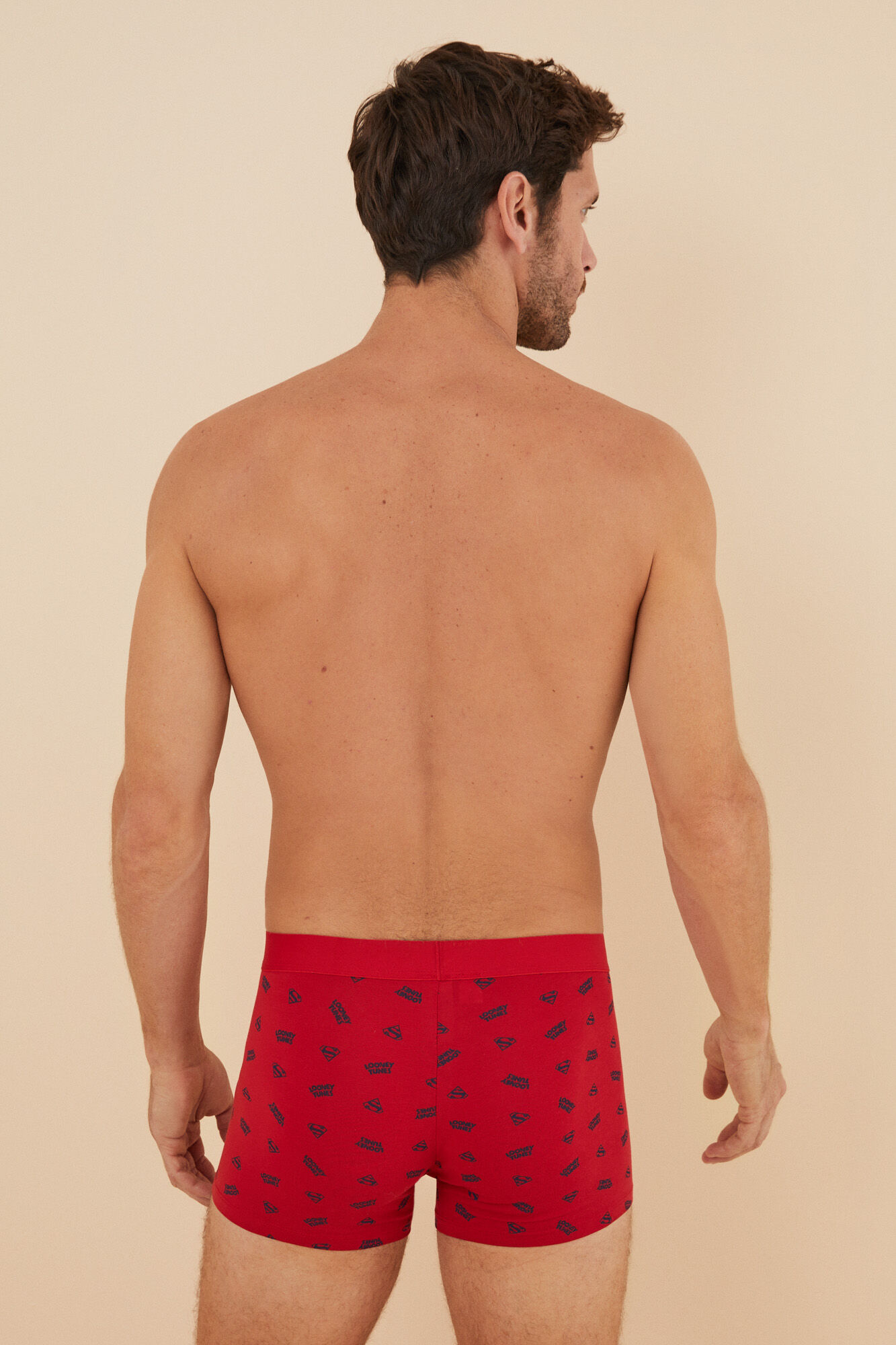 Pacote com 2 cuecas boxer vermelhas do Batman