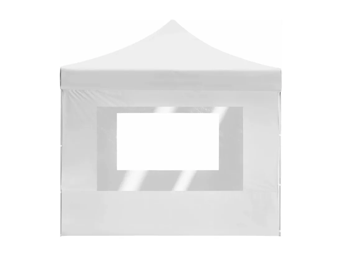 Tente de réception pliable avec parois Aluminium 4,5x3 m Blanc