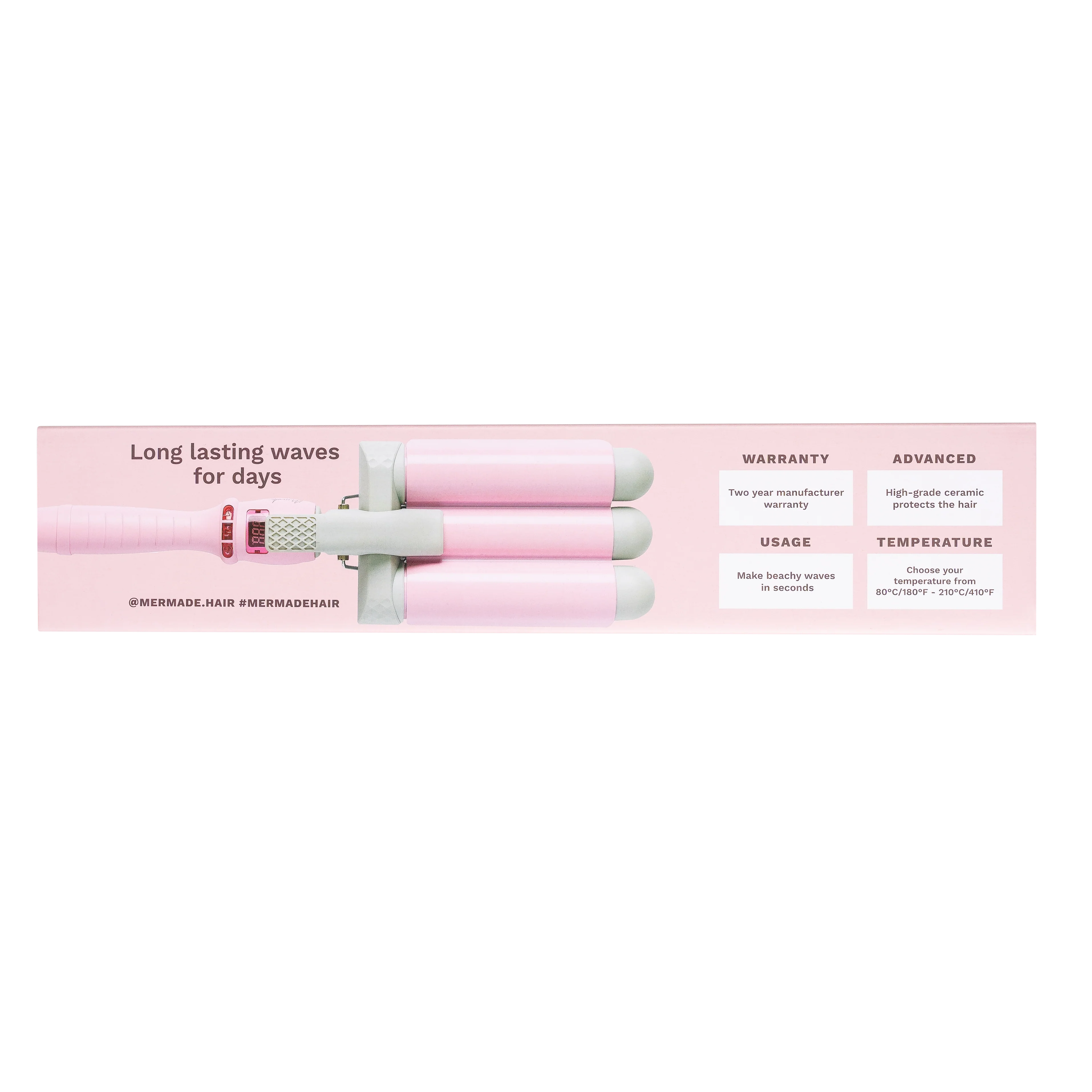 Mermade  Pro Waver bølgejern 32mm - Pink