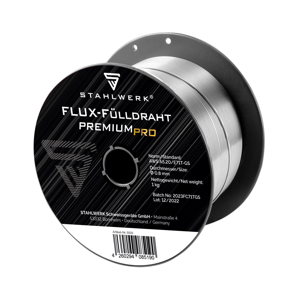 STAHLWERK lasdraad MIG MAG Premium gevulde draad E71T-GS Ø 0,8 mm S100/D100 1 kg